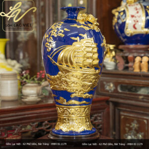 Mai Bình Tích Lộc Thuận Buồm Xuôi Gió Dát Vàng