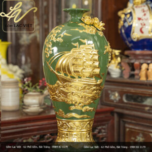 Mai Bình Tích Lộc THuận Buồm Xuôi Gió Dát Vàng