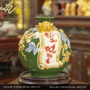 Bình hút tài lộc vạn sự như ý dát vàng