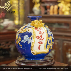 Bình hút tài lộc vạn sự như ý dát vàng